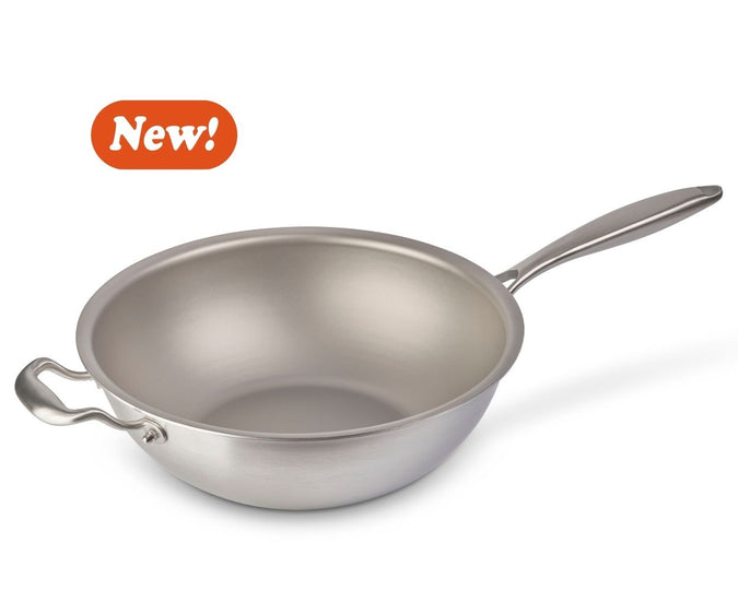 WOK – Stir fry Pan ∅ 30 cm - Pure TITANIUM Cooking Surface