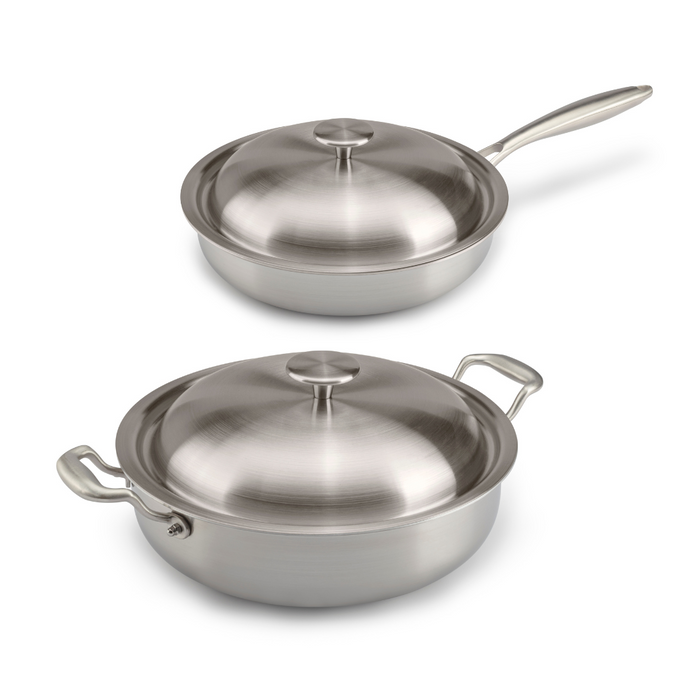C3 Combo Padella 26 + Casseruola 30 - Superficie di cottura di puro titanio